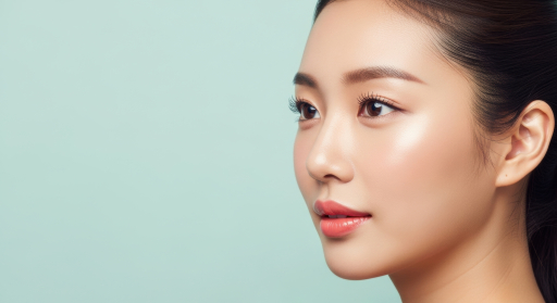 옆을 보며 있는 젊은 여성