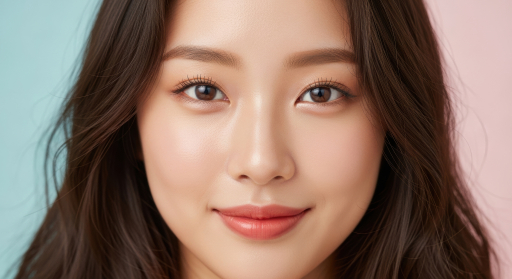 검은 머리 젊은 여성