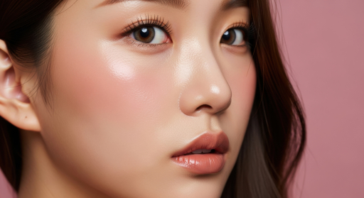 여성 얼굴 클로즈업
