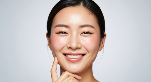 미소짓는 아시아 여성