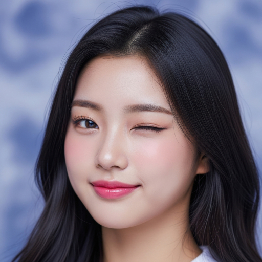 검은 머리 젊은 여성