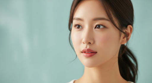 멀리 바라보는 젊은 여성