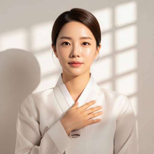 흰 드레스를 입은 여성