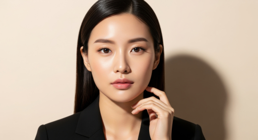 검은 정장 여성