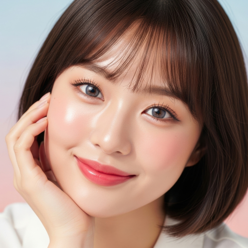 미소짓는 젊은 여성